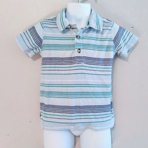 Tea Collection Size 3 Boys Blue Striped Polo